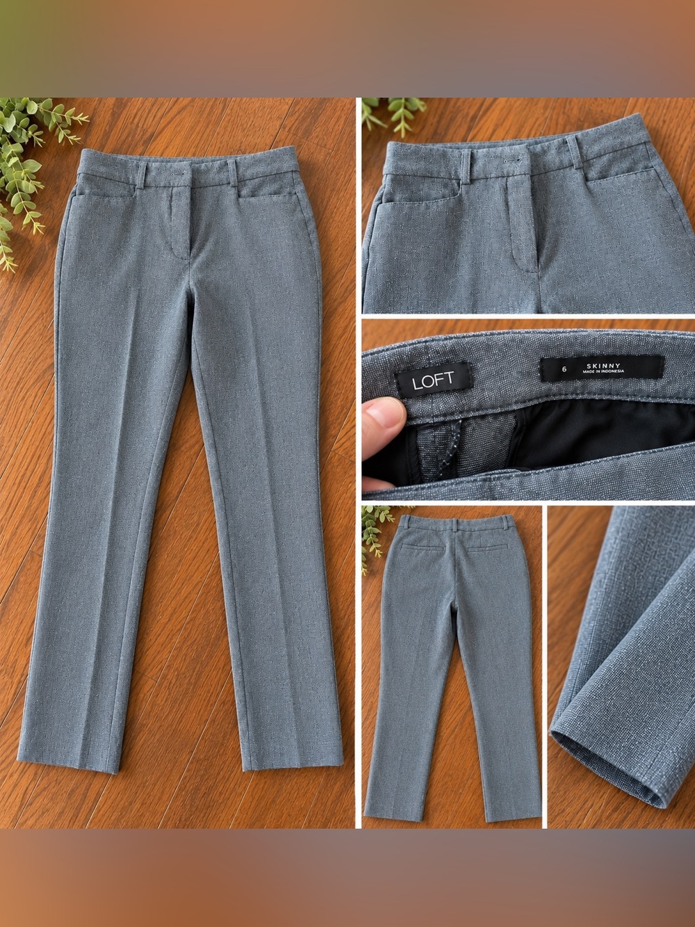 LOFT Slim Gray Dress Pants, size 6